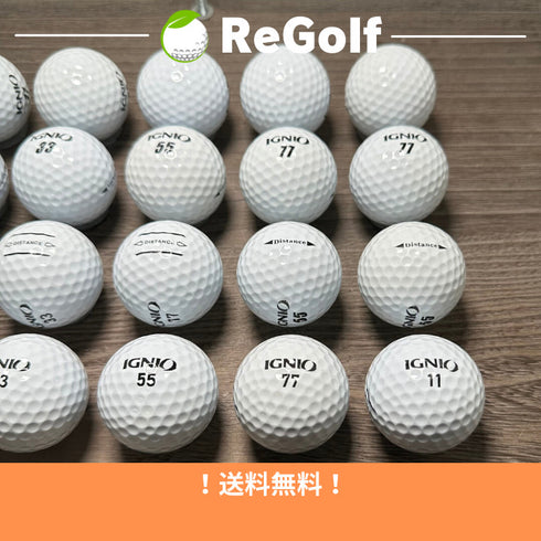 【中古】 【送料無料】 ロストボール IGNIO イグニオ ディスタンス ホワイト 20球 ABランク ゴルフボール リゴルフ